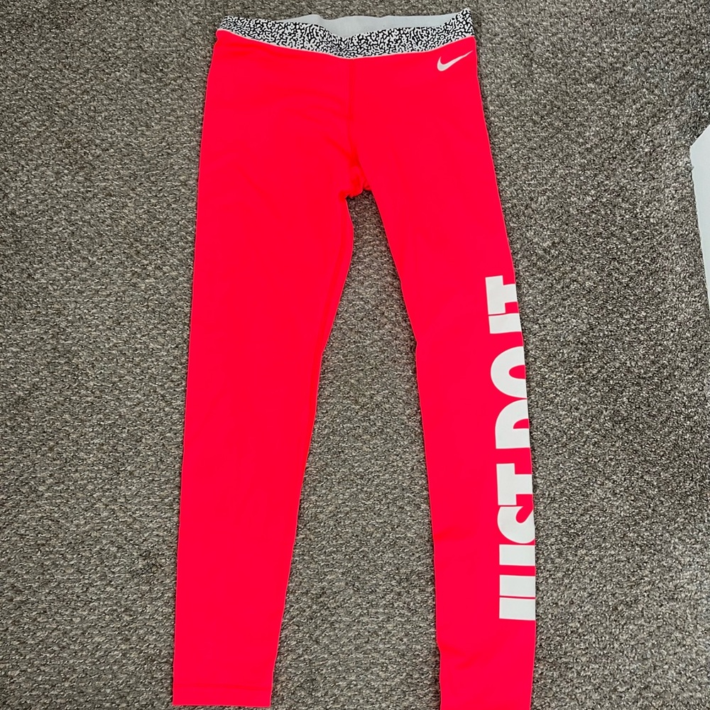 Nike Pink Leggings Just Do It Athletic Wear